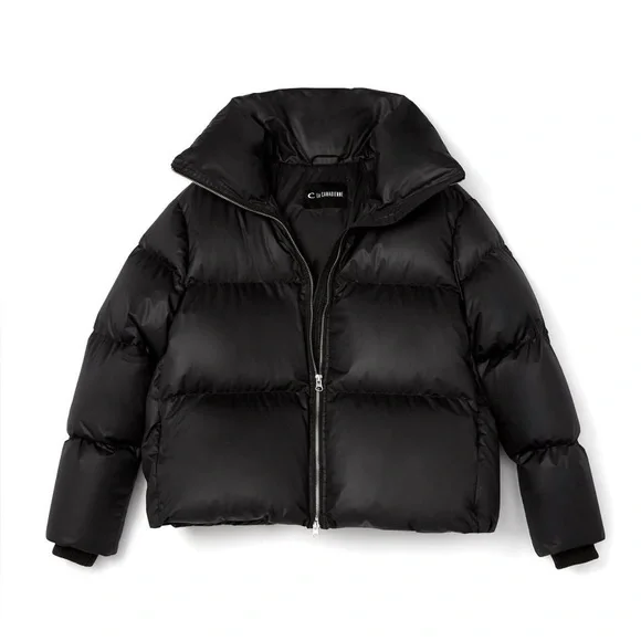 🥰🥰🥰La CANADIENNE black jacket/puffer/parka size L - Picture 4 of 8
